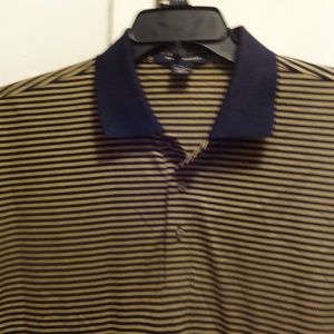 Byron Nelson Men's S/S  Black/Gold Striped  Polo